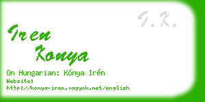 iren konya business card