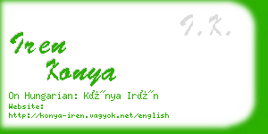 iren konya business card